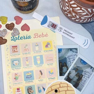 Mayeli’s photo of her personalized baby shower Lotería from Etsy